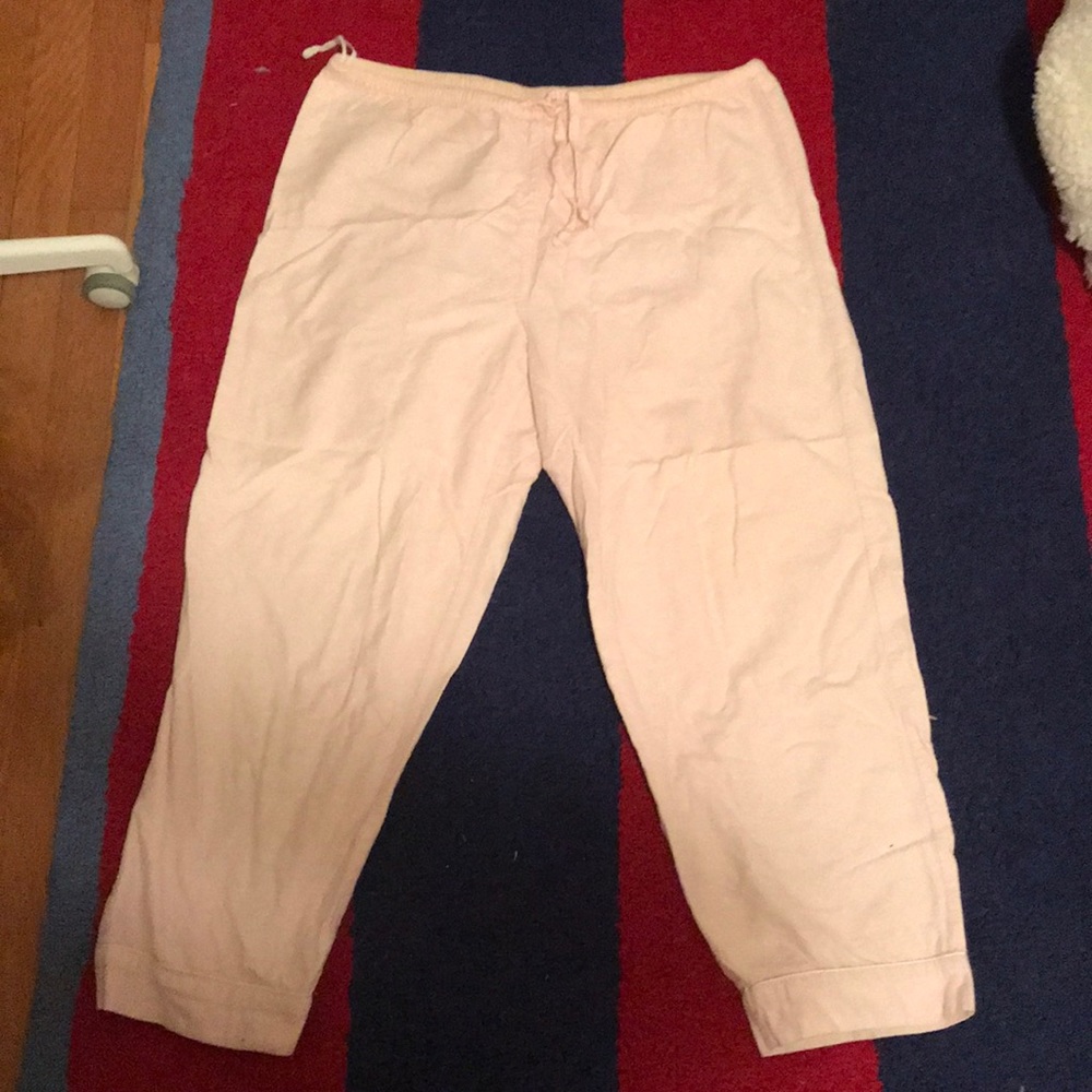 Pink And White Polka Dot Pajama Pants